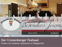 Tablet Screenshot of cronenberger-festsaal.de